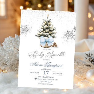 Convites Arranjo Minimalista de Natal Floco de Neve Baby Sp