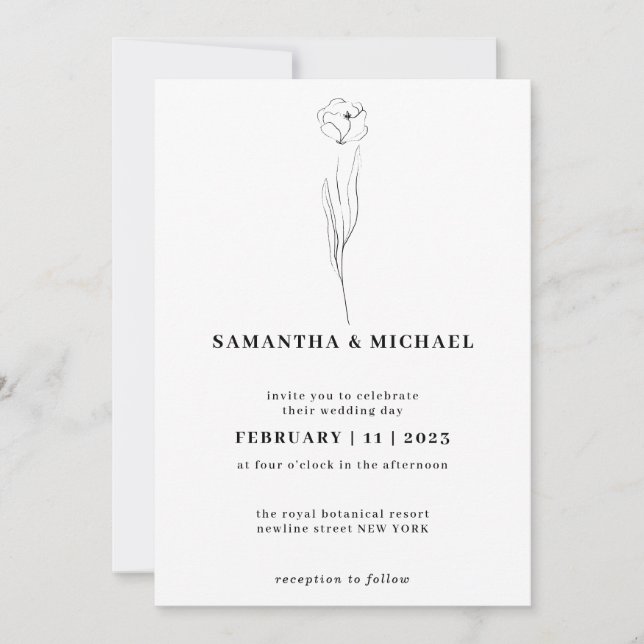 Convites Arranque Floral Indígena Límpida Botânica (Frente)