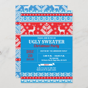 Convites Arrebatadora feia, rena da festa de Natal