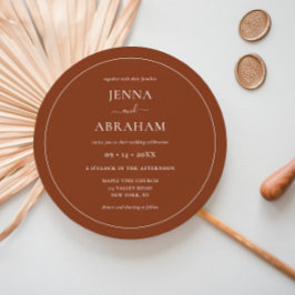 Convites Arredondar Rustic Minimal Terracotta Wedding