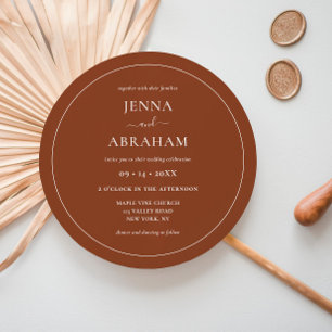 Convites Arredondar Rustic Minimal Terracotta Wedding