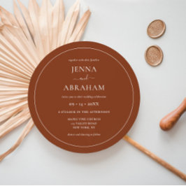 Convites Arredondar Rustic Minimal Terracotta Wedding