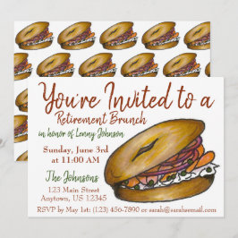 Convites Arrefecimento Café da Manhã Brunch Bagel Lox Caper