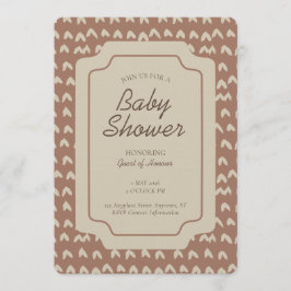Convites Arrow Head Geometric Gender Neutral Brown Beige