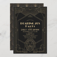 Art Deco 1920, Gatsby Lion Roaring 20s Aniversário