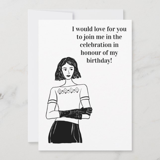 Convites Art deco birthday invitation  (Frente)