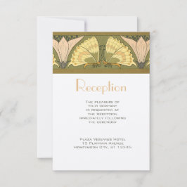 Convites Art Deco Butterfly Calla Lily Wedding