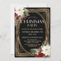 Art Deco Christmas de 1920 Convidar o Partido Gats