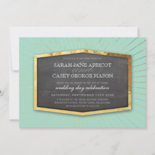 Convites ART DECO COBERTURA MASSA cinza verde