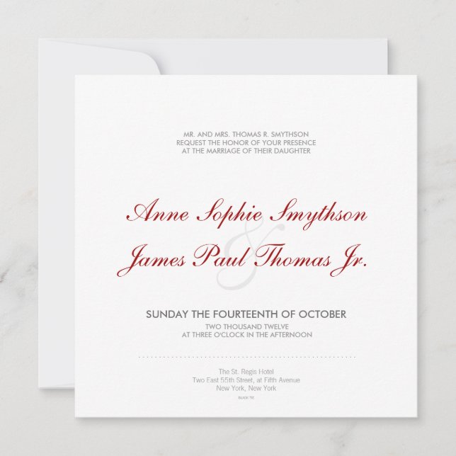 Convites Art Deco Convocação Moderna para Casamentos (Frente)