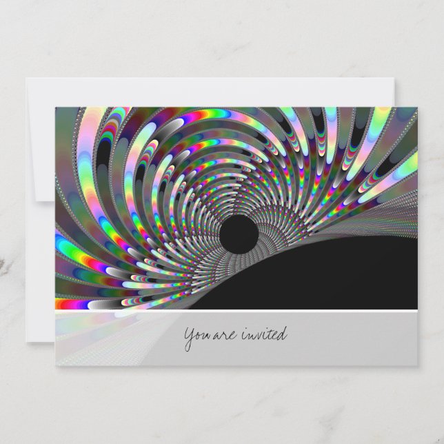 Convites Art Deco Fractal (Frente)