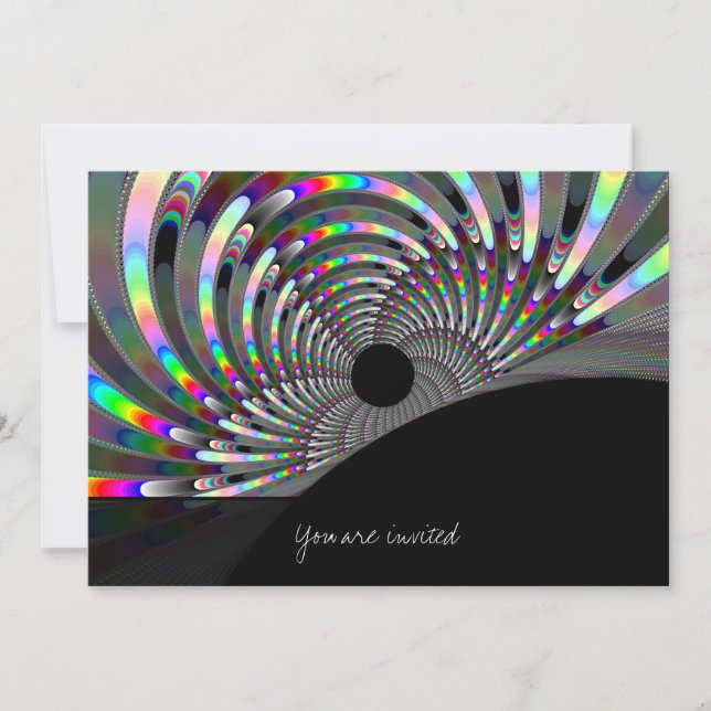 Convites Art Deco Fractal (Frente)