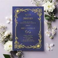 Art Deco Gatsby preto 50º aniversário de casamento