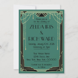 Convites Art Deco Invite