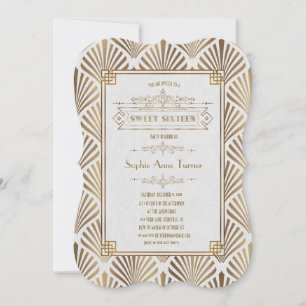 Convites Art Deco Preto Gatsby Anos 20 Doze Anos