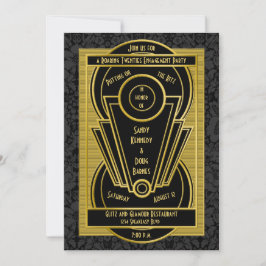Convites Art Deco Roaring 20s 20 Festa de noivado