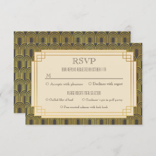 Convites Art deco rsvp
