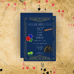 Convites Art Decor Poker & Cigarro Party