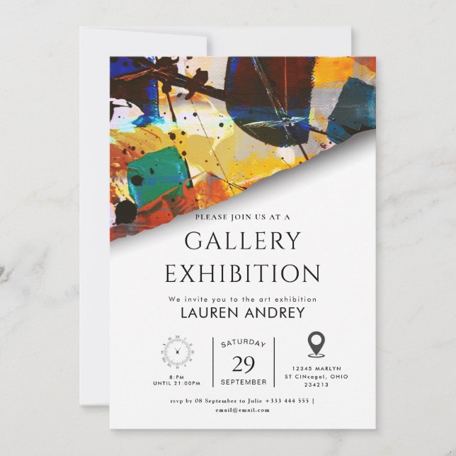 Convites Art gallery opening (Frente)