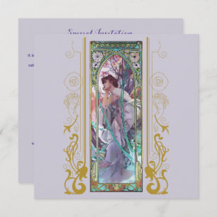 Convites Art Nouveau Alphonse Mucha para qualquer ocasião