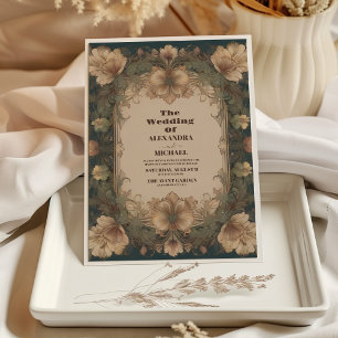 Convites Art Nouveau Casamento Floral