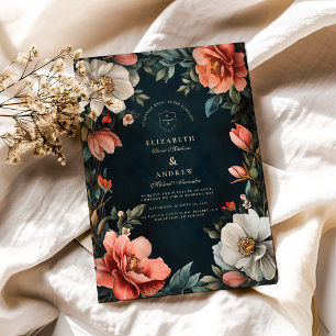 Convites Art Nouveau Dark Florals