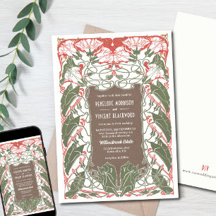 Convites Art Nouveau Eleição Floral 2