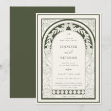 Art Nouveau Greenery Arch Wedding