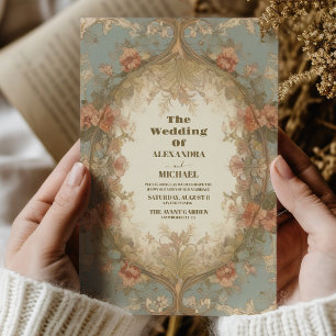 Convites Art Nouveau Inspirou o Casamento da Sinfonia Flora