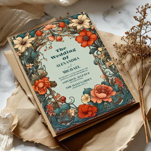 Convites Art Nouveau Inspirou o Casamento da Sinfonia Flora