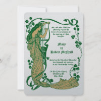 Art Nouveau Mulher e Harp no casamento de Rosas