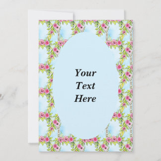 Convites Art Nouveau Rosa Weave Convocação de Padrão