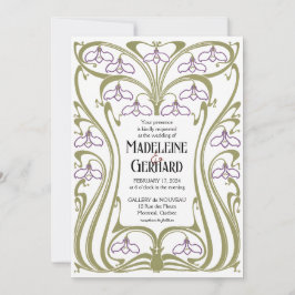Convites Art Nouveau Snowdrops Casamento