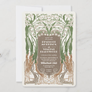 Convites Art Nouveau Snowdrops Elegance