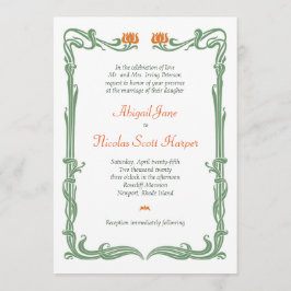 Convites Art Nouveau Tulips