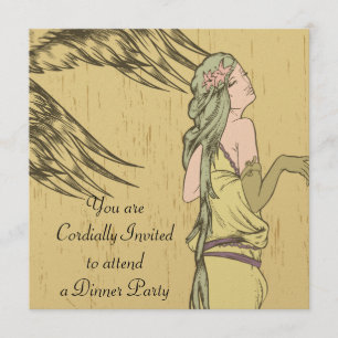 Convites art nouveau vintage belge Janto Cocktail Party