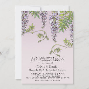 Convites Art Nouveau Vintage Wisteria Ensaio Floral