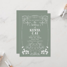 Convites Art Nouveau Wedding