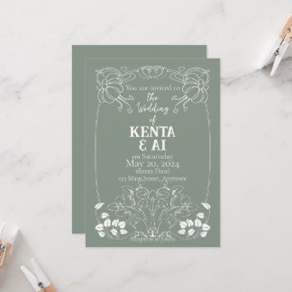 Convites Art Nouveau Wedding