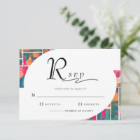 Art Paint Colorful Modern Abstrato Weding RSVP