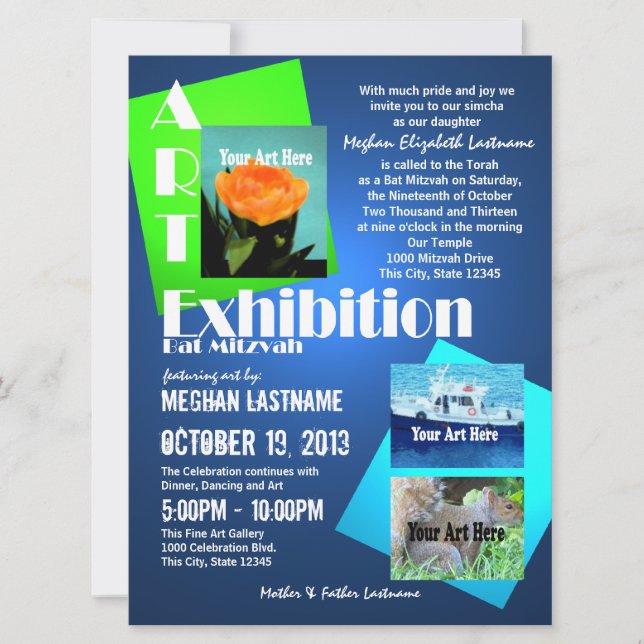 Convites Art Show Mitzvah (Frente)