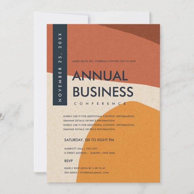 CONVITES ARTE ABSTRATA MODERNA EVENTO DA CONFERÊNCIA LARANJ (Frente)