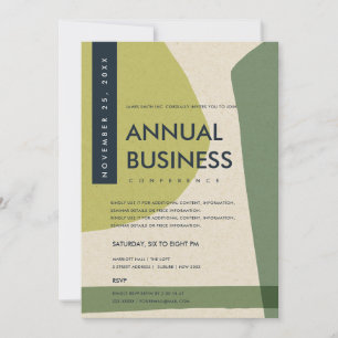 CONVITES ARTE ABSTRATA MODERNA EVENTO DE CONFERÊNCIA VERDE 