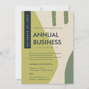 CONVITES ARTE ABSTRATA MODERNA EVENTO DE CONFERÊNCIA VERDE 