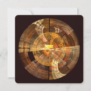 Convites Arte Abstrata Radial de Integridade em Tons Quente