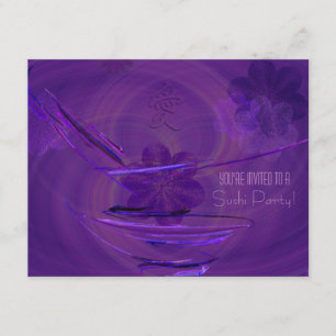 Convites Arte Abstrato de Arroz Roxo