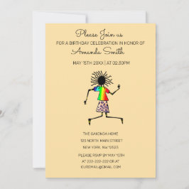 Convites Arte Africana, Bonita e Incrível Dançarino Anivers