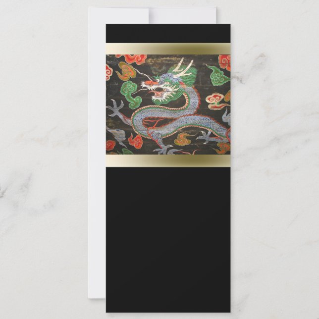 Convites Arte colorida brilhante asiática do dragão de | (Frente)