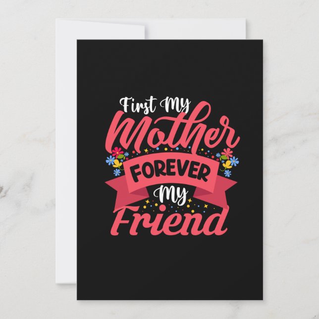 Convites Arte da Mãe Mãe Para Sempre Minha Amiga (Frente)