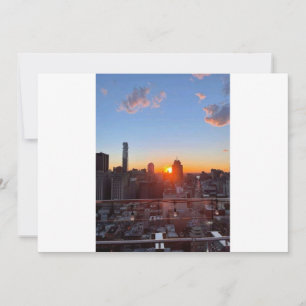 Convites Arte da Vista do Rooftop do Pôr do Sol da Cidade d